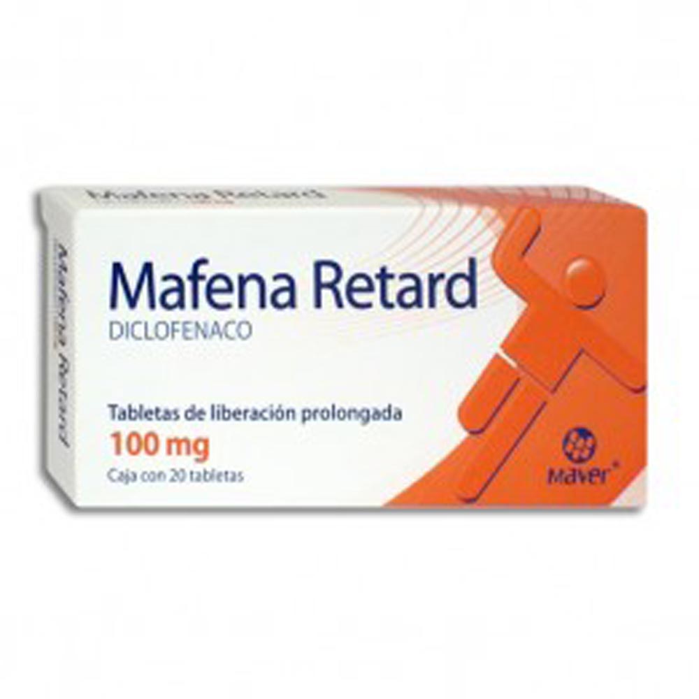 Mafena Retard (Diclofenaco Dietlamonio) 100 Mg Con 20 Tabletas