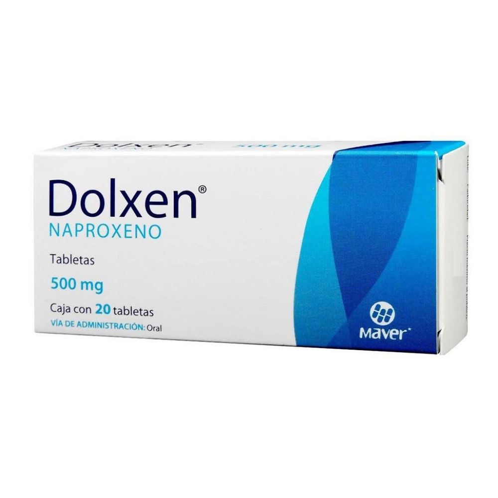 Dolxen Naproxeno 500 Mg Con 20 Tabletas