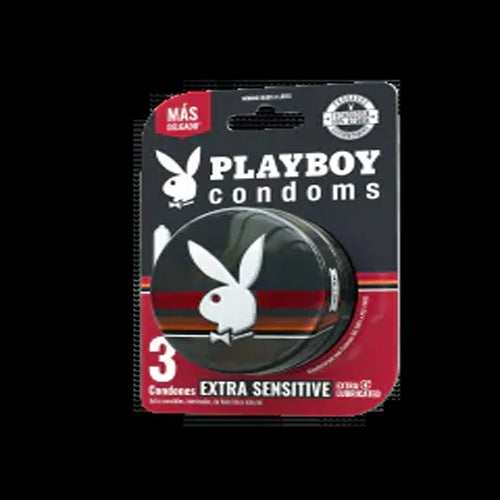 Preservativo Playboy Extra Sensible  Con 3 Piezas