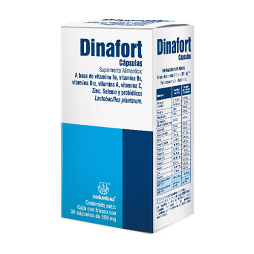 Dinafort 500 Mg Sup Alim 30 Caps 