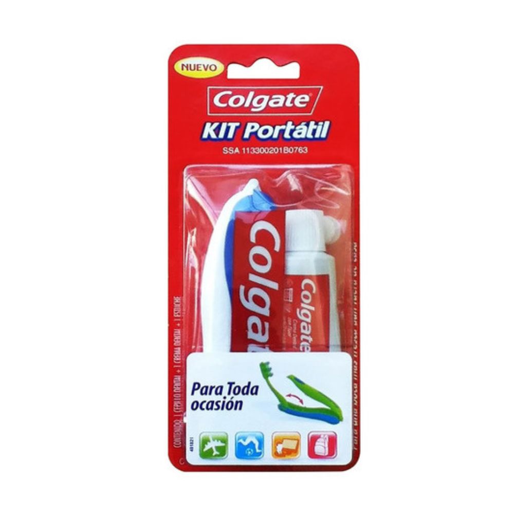 Kit Porta Colgate 1Cepillo 1Crema Dental1 Estuche